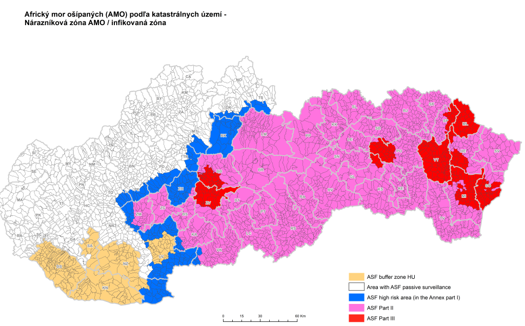 Infikovaná zóna podľa aktuálnej platnej legislatívy – Slovenská republika – 23.12.2022